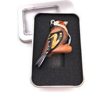 Porte-clés bois oiseau hibou perruche sur branche perruche oiseau d'élevage pendentif en boîte cadeau