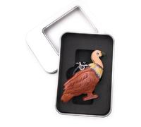 Porte-clés bois vautour oiseau de proie vautour percnoptère Pendentif dans boîte cadeau