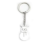 Porte-clés Bonhomme de Neige Élégant, Joli Design Dessin Animé, Cadeau pour Petite Amie, Amie, Porte-clés Métal Argenté