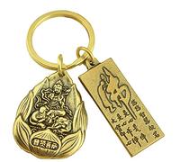 Porte-clés Bouddha de méditation porte-bonheur - Décoration de fenêtre ou de voiture - Pour la richesse, le succès, la longévité, la bénédiction de la paix #4 - Taille L