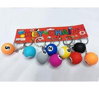 Porte-clés boule de billard en silicone (12 pièces)