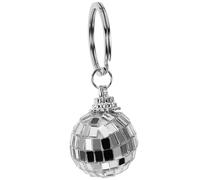 Porte-clés Boule Disco Argentée Mini Compacte en Miroir, Pendentif Décoratif pour Paquet ou Clés, Ornement pour Fête et Usage Portable, Accessoire Léger 1 Pièce