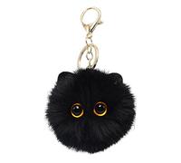 Porte-clés boule en peluche en forme de chat - Porte-clés en forme de chat en peluche | Porte-clés en forme de chat en peluche, gadgets esthétiques pour voyage, sac à bandoulière, sac fourre-tout