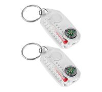 Porte-clés boussole thermomètres porte-clés boussole de poche thermomètres de guidage porte-clés pour randonnée camping multifonction