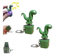 Porte-clés Bouton lézard, Porte-clés sonore lézard Rechargeable Portable avec lumières colorées, soulagement de l'anxiété et Plaisir de la Pression, Cadeaux Uniques Portables for Amis(Lizard,2pcs)