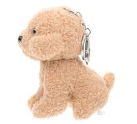 Porte-clés Breloque Chien en Peluche Marron, Mini Pendentif Paquet | Léger et Agréable au Toucher, Forme Chiot, pour Trousse, Cartable et Accessoires Quotidiens