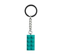 Porte-clés Brique 2x4 bleu-vert vif