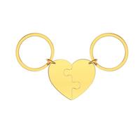 Porte-clés Broken Heart Meilleur ami BFF Foever Deux demi-cœurs Porte-clés Bijoux assortis pour couples Cadeau de Saint-Valentin (2, gold)