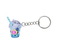 Porte-clés Bubble Tea KawaiiCar pour sac à dos, sac à dos, pendentif couple, pendentifs avec anneaux porte-clés, métal + plastique