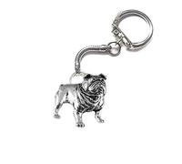 Porte-clés Bulldog D14 en étain anglais de qualité supérieure sur un serpent fait à la main avec un emballage cadeau Prideindetails, fait à la main à Sheffield
