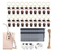 Porte-Clés Cadeau pour Diplômé - 20 Pièces Clés Étudiant Lycée Diplômé avec Pendentifs Réussite Examens | Pendentifs Souvenir pour Licence, Infirmière, Bal de Promo et Célébration Universitaire