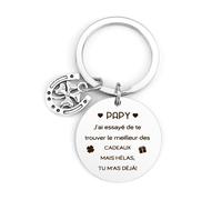 Porte-Clés Cadeau pour Grand-Père, Papy, Papi - Fête Des Grands-Pères, Grand-Parent, Retraite, Remerciement, Anniversaire - Idée Cadeau Homme