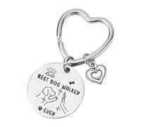 Porte-Clés Cadeau pour Propriétaire de Chien, “Best Dog Walker Ever“ Porte-Clés Mignon pour Chiot pour Femme Maman Amoureux des Animaux Breloques Cadeaux (Labrador)