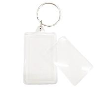 Porte-clés cadre photo en acrylique transparent | Créez votre propre porte-clés, pendentif central pour à assembler des porte-clés