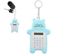 Porte-clés calculatrice électronique portable avec porte-clés, calculatrice créative à suspendre, fournitures scolaires, porte-clés, décoration pour sac d'école, sac à main, portefeuille