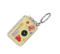 Porte-clés caméra UV sur le thème de l'année du cheval avec effet sonore et lumière LED pour clés, sacs à dos, cadeaux créatifs porte-clés pour fête, jaune, taille unique