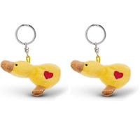 Porte-clés Canard avec cœur 5cm (Lot de 2)