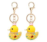 Porte-Clés Canard De Dessin Animé 2 Pièces, Porte-Clés Animaux Mignons, Porte-Clés en Strass, Porte-Clés pour Femmes