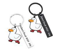 Porte-Clés Canard De Dessin Animé 2 Pièces, Porte-Clés en Métal, Porte-Clés Mignons, Porte-Clés Amusants, Porte-Clés Décoratifs