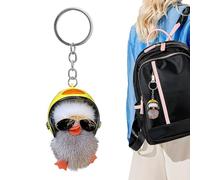 Porte-Clés Canard Jaune - Peluche Douce Mini 3x5cm | Charme Sac Animal Rigolo Accessoire | Pendentif Portable Mignon Cadeau Pour Sac À Dos Sacoche Quotidien Amusant Décoration Usage