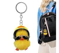 Porte-clés canard - Porte-clés en peluche mignonne | Porte-clés en peluche douce en peluche de canard jaune | Porte-clés amusant - Ornements de sac à dos | Porte-clés décoratif pour homme | Accessoire