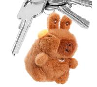 Porte-clés Capybara | Bijou De Sac En Peluche Avec Corde À Tirer | Porte-clés De Sac À Dos Rempli | Pour Adultes Garçons Filles À Dos Bagages À Main Portefeuille Sa À Main Voyage École Fête