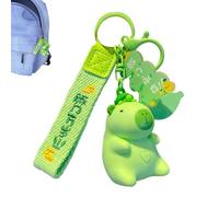 Porte-clés Capybara mignon - Porte-clés Capybara musical, super mignon, créatif jouant de la musique | Jouet Capybara réaliste, clé animal, vert, Siehe Beschreibung