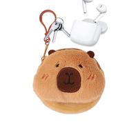 Porte-clés Capybara - Pendentif mignon pour sac à dos en peluche, breloque en peluche douce, mini pochette de rangement à fermeture éclair, adorable porte-clés Capybara | Parfait pour les filles et le