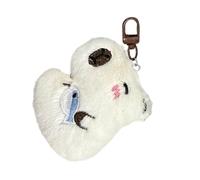 Porte-clés Capybaras amusant et tendance en peluche robuste personnalisable avec pendentif pour des styles uniques Porte-clés en peluche Capybaras, blanc, taille unique