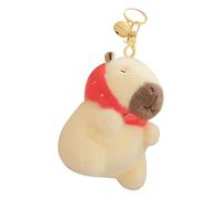 Porte-clés Carpincho - Porte-clés rempli, super peluche / porte-clés en bois - Porte-clés en peluche réaliste, poupée unique pour sac à dos, anniversaire pour filles et garçons (3,15 x 2,36 x 4,72 PU