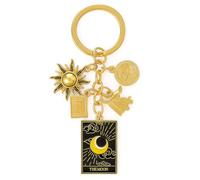 Porte-Clés Carte de Tarot - Porte-Clé Carte de la Lune Breloque de Sac pour Femme avec Soleil Puissant,Cadeaux Porte-Cléf Sympas pour Amateurs de Tarot & Chercheurs Spirituels.