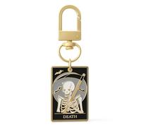 Porte-Clés Carte de Tarot - Porte-Clé Carte La Mort Breloque de Sac pour Femme avec Squelette Mystique, Cadeaux Porte-Cléf Symboliques Sympas pour Chercheurs de Transformation.