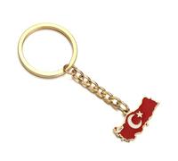 Porte-Clés Carte De Turquie - Accessoires De Porte-Clés En Forme De Drapeau En Forme D'Huile, Sac À Dos Personnalisé, Charme De Voiture, Porte-Clés De Style Ethnique, Porte-Clés De Carte, Ja