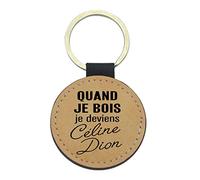 Porte-clés Célébrité/Stars - Cadeau original fan de star, cinéma ou musique - Accessoire rigolo ou collector - Idée cadeau anniversaire, Noël - Cuir végan durable - Fabriqué en France (N°2)
