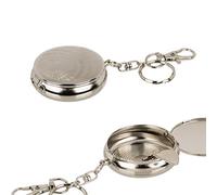 Porte-Clés Cendrier en Métal - Compact et Portable | Mini Pilulier ou Cendrier Nomade pour Mégots - Idéal Cadeau pour Fumeurs ou Accessoire de Voyage