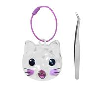 Porte-clés cénotaphe authentique avec clip en métal transparent pour la conservation des poils d'animaux domestiques