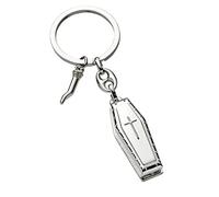 Porte-clés cercueil funéraire, cercueil, corne porte-bonheur cod.EL7531 cm 10x3,5x1h by Varotto & Co.