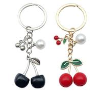 Porte-Clés Cerise 2 Pièces, Pendentifs Intéressants, Pendentifs Décoratifs pour Femmes, Pendentifs Doux Et Mignons, Pendentifs Créatifs