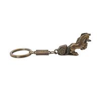 Porte-clés Char d'Achille grec antique avec 2 chevaux - Porte-clés en zamak fait main - Guerre de Troie à collectionner - Doré