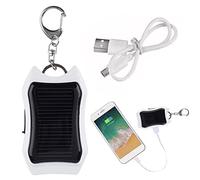 Porte-clés chargeur portable | Chargeur solaire porte-clés à charge rapide | Batterie externe 1500 mAh | Lampe torche intégrée porte-clés chargeur pour téléphone portable