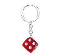 Porte-Clés Charm - Clé 3D Cubique avec Dés en Relief,Pendentif Porte-clés Élégant pour Sac, Sac à Main, Téléphone et Pochette
