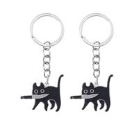 Porte-Clés Chat 2 Pièces, Porte-Clés Créatifs, Porte-Clés Amusants, Porte-Clés Dessin Animé À La Mode, Porte-Clés Décoratifs