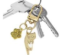 Porte-clés Chat De Dessin Animé - Porte-clés Et Adorable Pour Chat | Chat Chaton Animaux Charme Pendentifs | Porte-clés Lovely Kitty | Porte-clés Esthétique Chaton De Dessin Animé Drôle, Penden