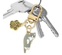 Porte-clés Chat De Dessin Animé - Porte-clés Et Adorable Pour Chat | Chat Chaton Animaux Charme Pendentifs | Porte-clés Lovely Kitty | Porte-clés Esthétique Chaton De Dessin Animé Drôle, Penden