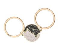Porte-clés chat en fleurs de cerisier, breloque | Accessoire de cadeaux en fleurs de cerisier en acier inoxydable pour les amoureux, jolis designs sur le thème des