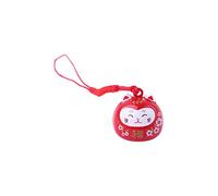Porte-clés chat porte-bonheur japonais de dessin animé, pendentif de téléphone de dessin animé, breloque de téléphone, pendentif de sac, pendentif de téléphone (rouge)