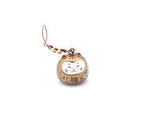 Porte-clés chat porte-bonheur japonais de dessin animé, pendentif de téléphone de dessin animé, breloque de téléphone, pendentif de sac à breloques en forme de chat (doré)
