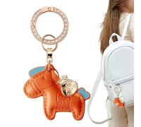 Porte-clés cheval - Accessoires de mode « Good Luck » - Année du cheval - Pour festival, voyage, voiture, sac à dos, fête, famille, adultes, femmes, hommes, filles, garçons, Orange, Refer to
