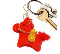 Porte-clés cheval du Nouvel An | Nouvel An chinois à collectionner rouge | Porte-clés en peluche pour | pour amoureux, famille, amis, garçons, filles, femmes, hommes, 2, Refer to description