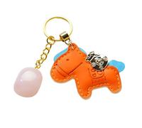 Porte-clés cheval en cristaux robustes symbolisant la prospérité et l ' attrait à la mode, accessoire de porte-clés de voyage